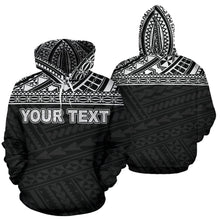Load image into Gallery viewer, Poly All Over Print Hoodie - Polynesian Black Custom Version - NN9