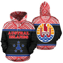 Load image into Gallery viewer, Austral Islands All Over Hoodie - Polynesian Hoodie Style