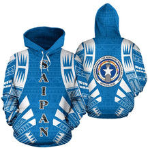 Load image into Gallery viewer, Saipan Island CNMI All Over Hoodie - Tattoo Style 