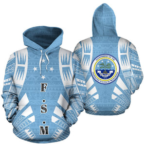 Seal Of The Federated States Of Micronesia All Over Hoodie - Polynesian Tattoo Style