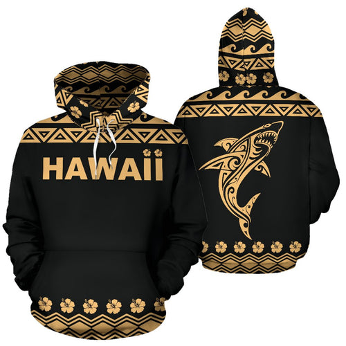 Hawaii All Over Hoodie - Polynesian Shark Hoodie
