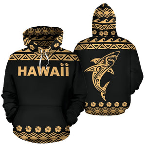 Hawaii All Over Hoodie - Polynesian Shark Hoodie
