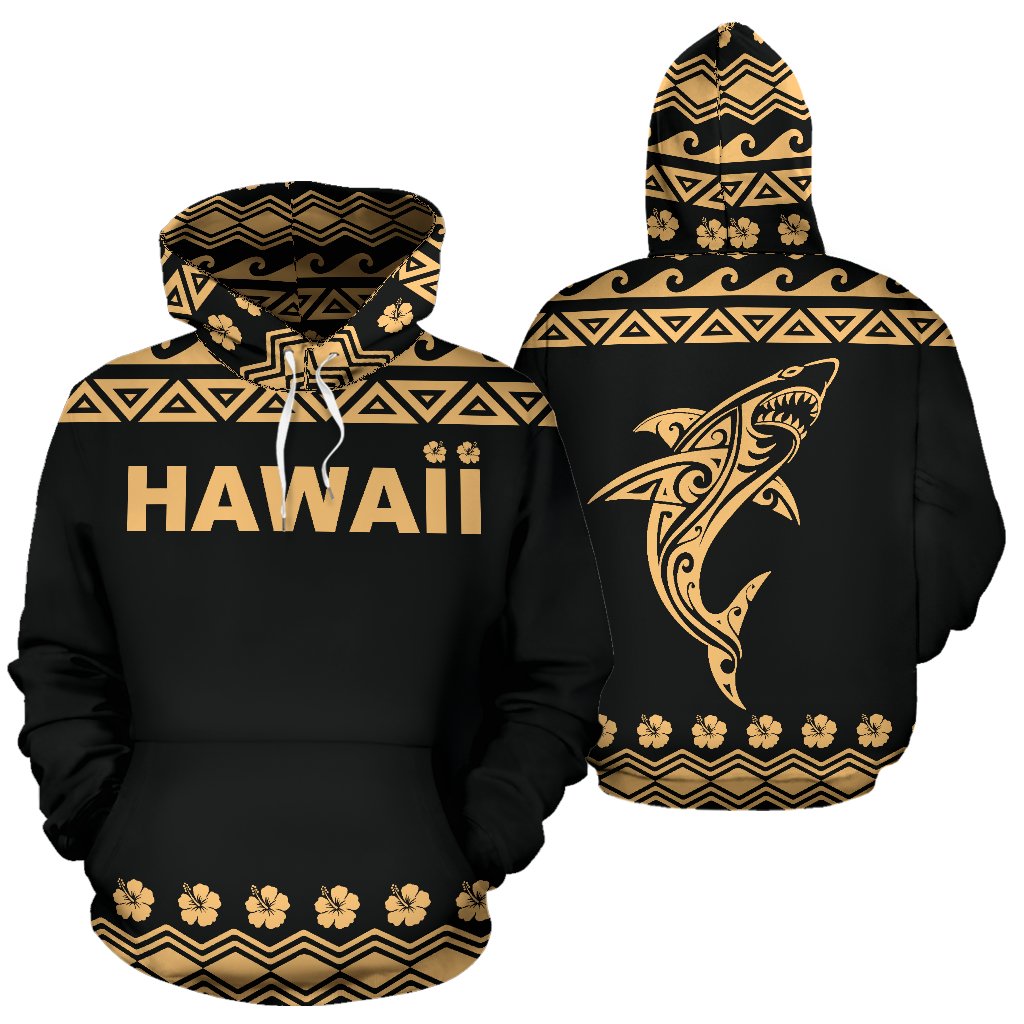 Hawaii All Over Hoodie - Polynesian Shark Hoodie