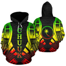 Load image into Gallery viewer, Chuuk All Over Hoodie - Reggae Color Tattoo Style 