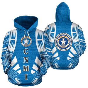 The Northern Mariana Islands All Over Hoodie - Polynesian Tattoo Style