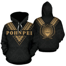 Load image into Gallery viewer, Pohnpei All Over Hoodie - Gold Sailor Style 