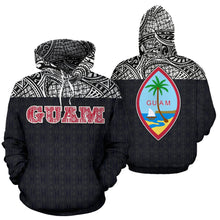 Load image into Gallery viewer, Guam All Over Hoodie - Polynesian Black Version - BN09