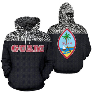 Guam All Over Hoodie - Polynesian Black Version - BN09