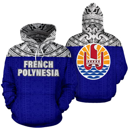 French Polynesia All Over Hoodie - Polynesian Blue Version - BN09