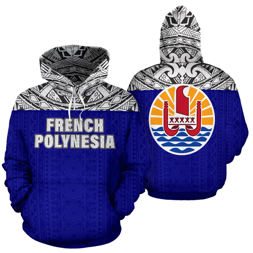 French Polynesia All Over Hoodie - Polynesian Blue Version - BN09