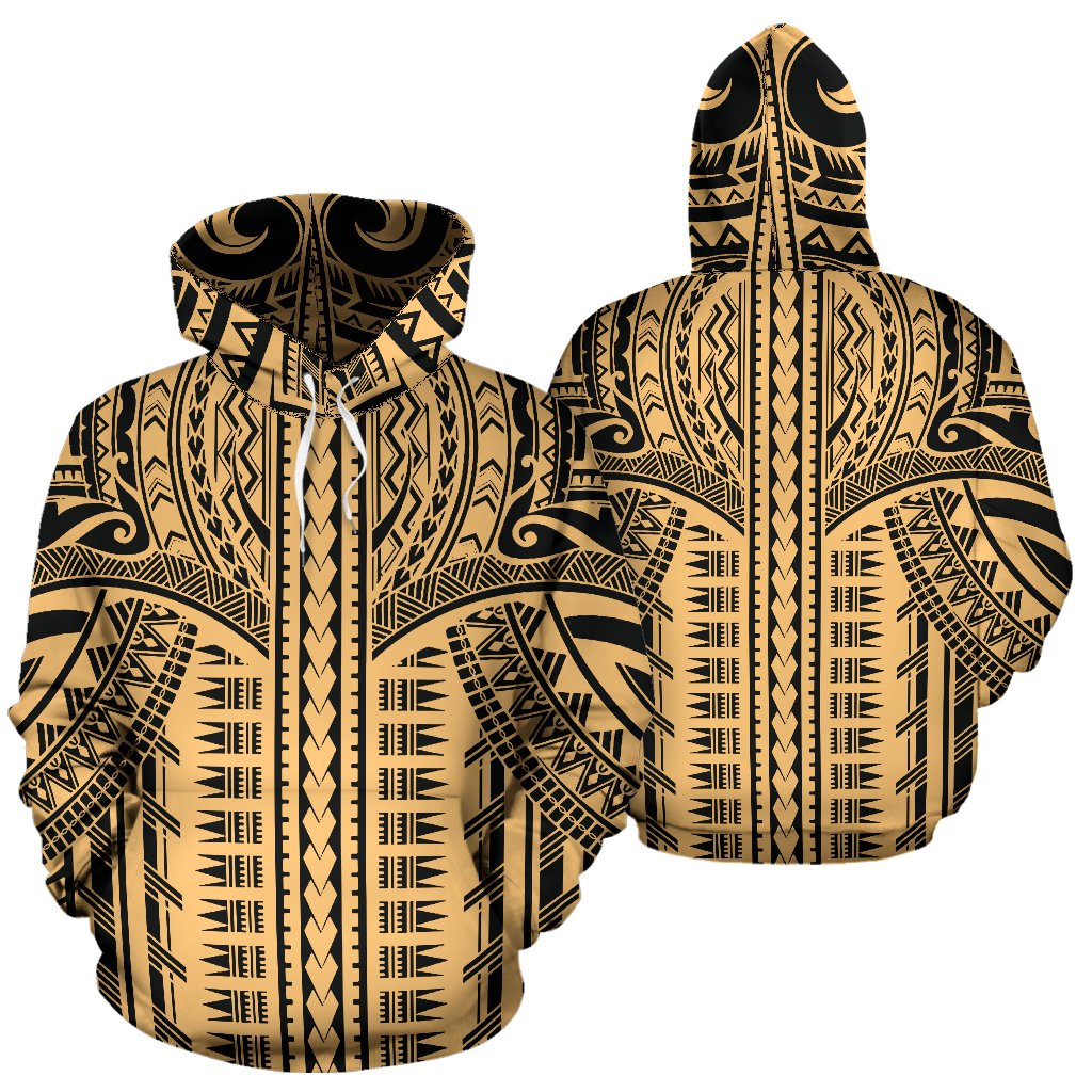 Polynesian All Over Hoodie - Polynesian Pattern Hoodie Style - BN01