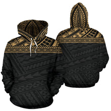 Load image into Gallery viewer, Poly All Over Hoodie - Polynesian Gold Black Version - BN04