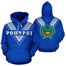 Load image into Gallery viewer, Pohnpei All Over Hoodie - Blue Sailor Style
