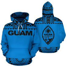 Load image into Gallery viewer, Guam All Over Hoodie - Polynesian Blue And Black - BN09