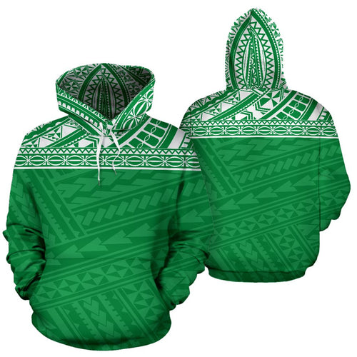 Poly All Over Hoodie - Polynesian Green Version
