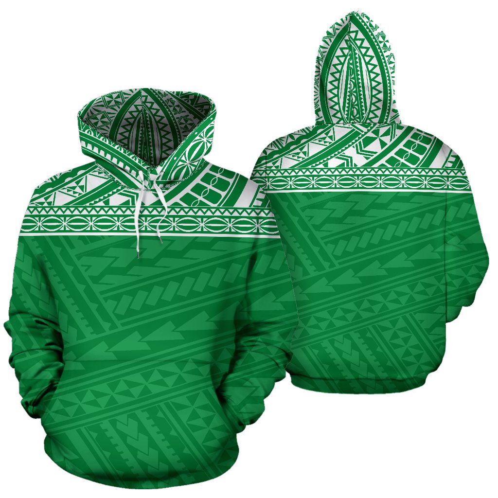 Poly All Over Hoodie - Polynesian Green Version
