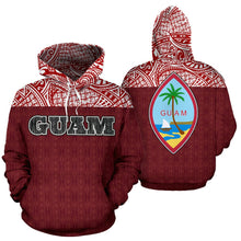 Load image into Gallery viewer, Guam All Over Hoodie - Polynesian Red Version