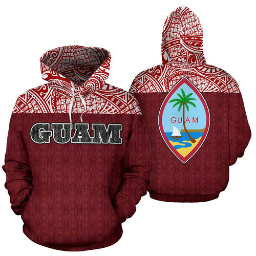 Guam All Over Hoodie - Polynesian Red Version