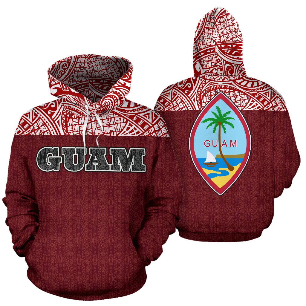 Guam All Over Hoodie - Polynesian Red Version