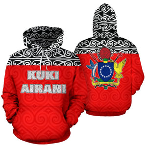Cook Islands All Over Hoodie - Polynesian Red Version