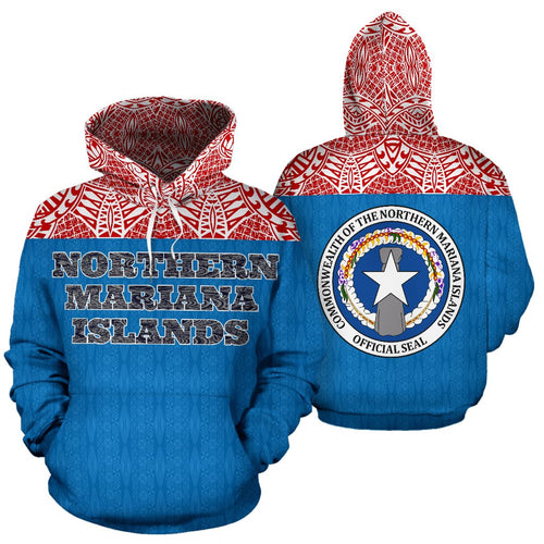 Northern Mariana Islands All Over Hoodie - Polynesian Hoodie Style - BN04
