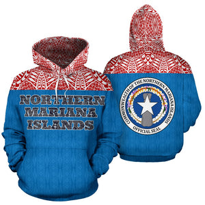 Northern Mariana Islands All Over Hoodie - Polynesian Hoodie Style - BN04