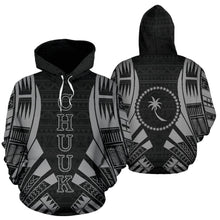 Load image into Gallery viewer, Chuuk All Over Hoodie - Grey Tattoo Style 