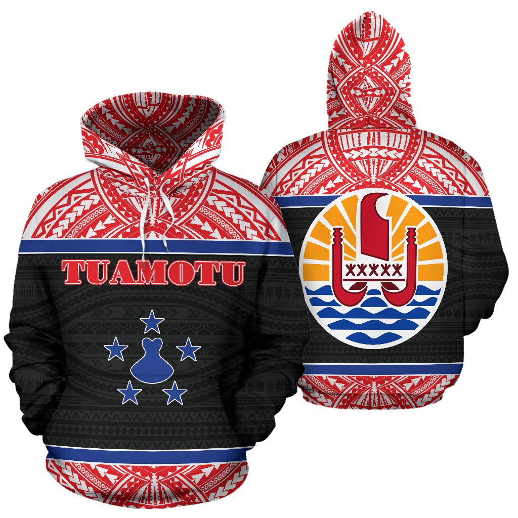 Tuamotu All Over Hoodie - Polynesian Hoodie Style