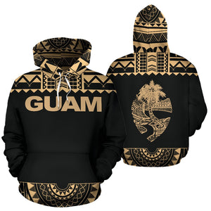 Guam All Over Hoodie - Polynesian Gold Version