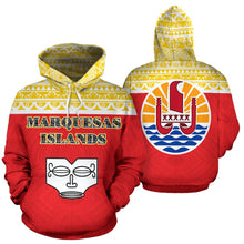 Load image into Gallery viewer, Marquesas Islands All Over Hoodie - Polynesian Hoodie Style