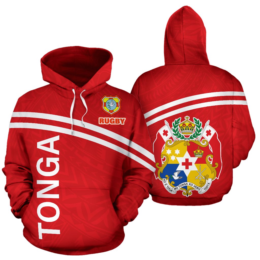 Tonga All Over Hoodie - Polynesian Rugby Style