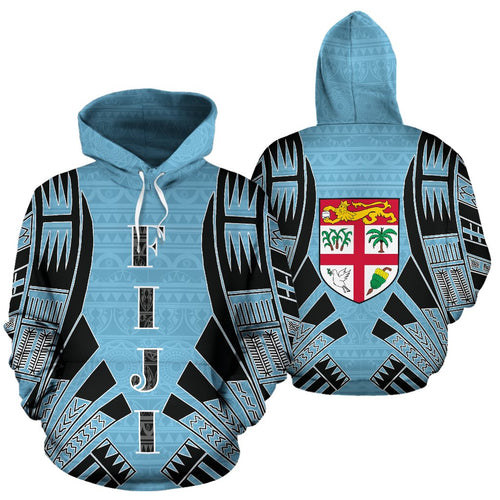 Fiji All Over Hoodie - Polynesian Tattoo Style