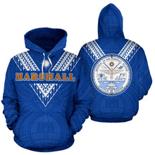 Load image into Gallery viewer, Marshall Islands All Over Hoodie - Blue Sailor Style 