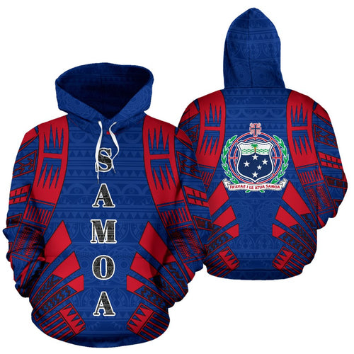 Samoa All Over Hoodie - Polynesian Tattoo Style