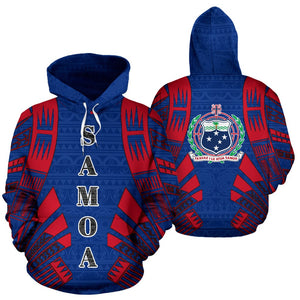 Samoa All Over Hoodie - Polynesian Tattoo Style