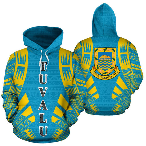 Tuvalu All Over Hoodie - Polynesian Tattoo Style