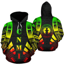 Load image into Gallery viewer, CNMI All Over Hoodie - Reggae Color Tattoo Style 