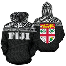 Load image into Gallery viewer, Fiji All Over Hoodie - Polynesian Black Version