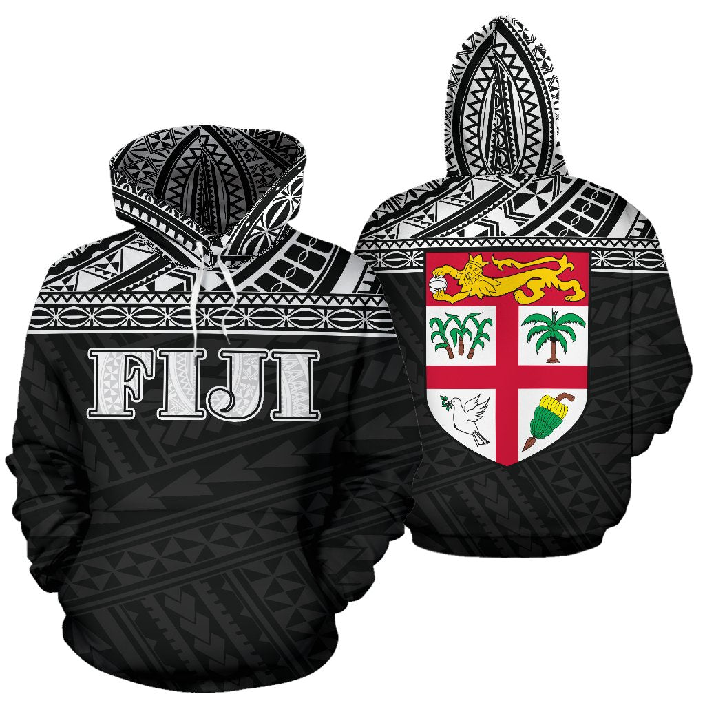 Fiji All Over Hoodie - Polynesian Black Version