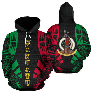 Vanuatu All Over Hoodie - Polynesian Tattoo Style