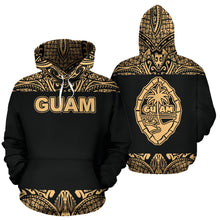 Load image into Gallery viewer, Guam All Over Hoodie - Polynesian Gold Bamboo