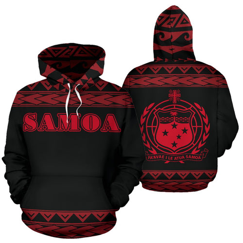 Samoa All Over Hoodie - Polynesian Red Version