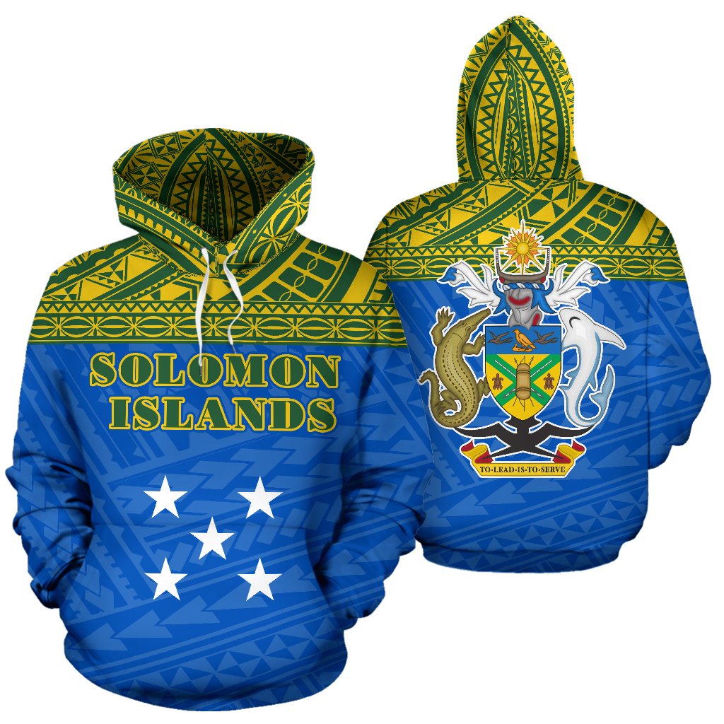 Solomon Islands All Over Hoodie - Polynesian Hoodie Style