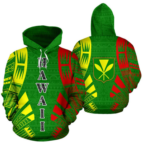 Hawaii All Over Hoodie - Polynesian Tattoo Style
