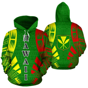 Hawaii All Over Hoodie - Polynesian Tattoo Style