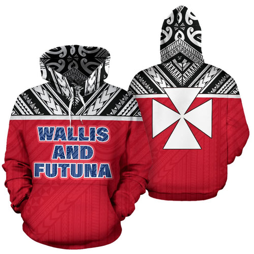 Wallis And Futuna All Over Hoodie - Polynesian Hoodie Version