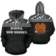 Load image into Gallery viewer, Papua New Guinea All Over Hoodie - Polynesian Black Version