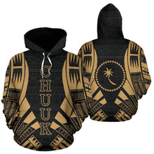 Load image into Gallery viewer, Chuuk All Over Hoodie - Gold Tattoo Style 