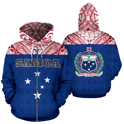 Samoa All Over Zip Hoodie - Polynesian Hoodie Style 