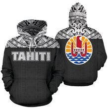 Load image into Gallery viewer, Tahiti All Over Hoodie - Polynesian Black Version - BN09
